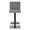 Armen Living Legacy Adjustable Height Swivel Gray Faux Leather and Black Metal Bar Stool LCLGSWBAMBGR - alternate 7
